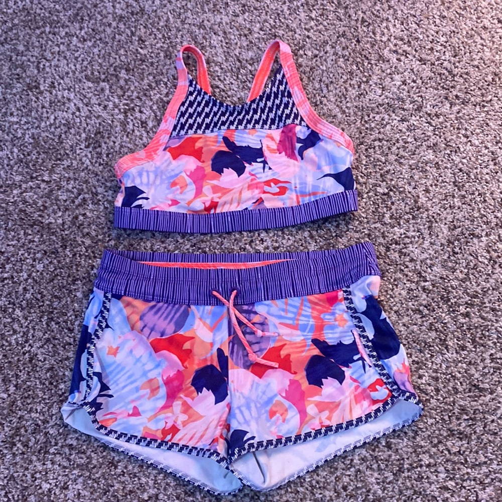 Athleta bikini and shorts swimsuit set